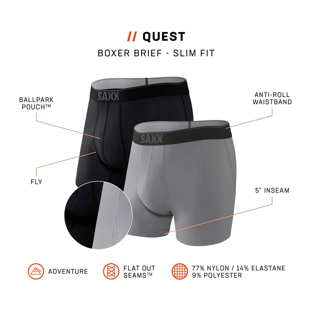 Saxx Underwear Quest Quick Dry Mesh 2 Pack Men&