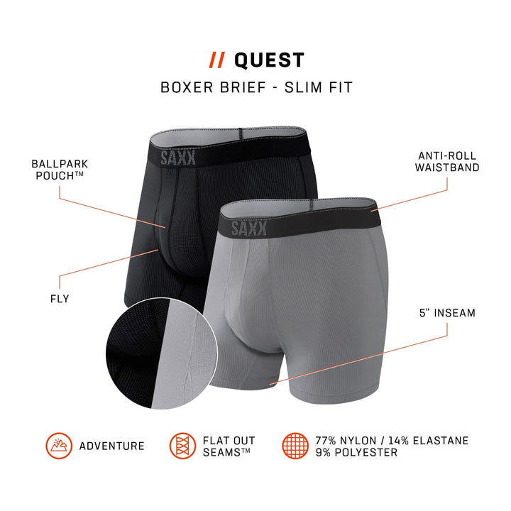 Saxx Underwear Quest Quick Dry Mesh 2 Pack Men&