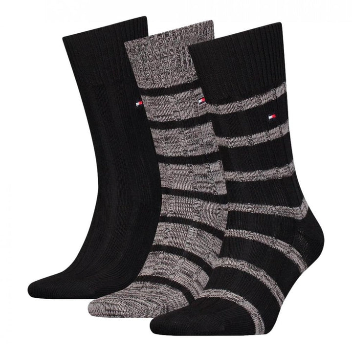 Tommy Hilfiger Slub Mouline Stripe 3 Pack Socks