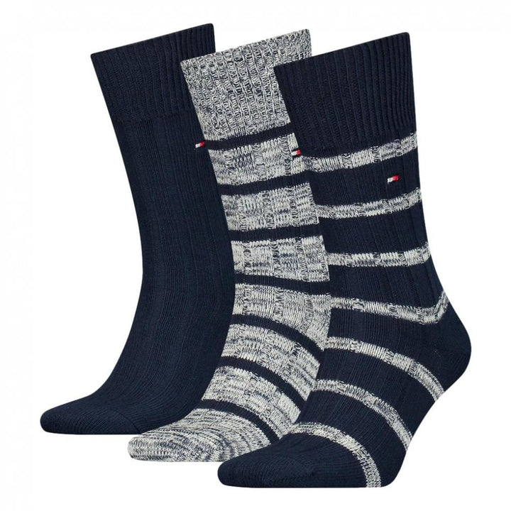 Tommy Hilfiger Slub Mouline Stripe 3 Pack Socks