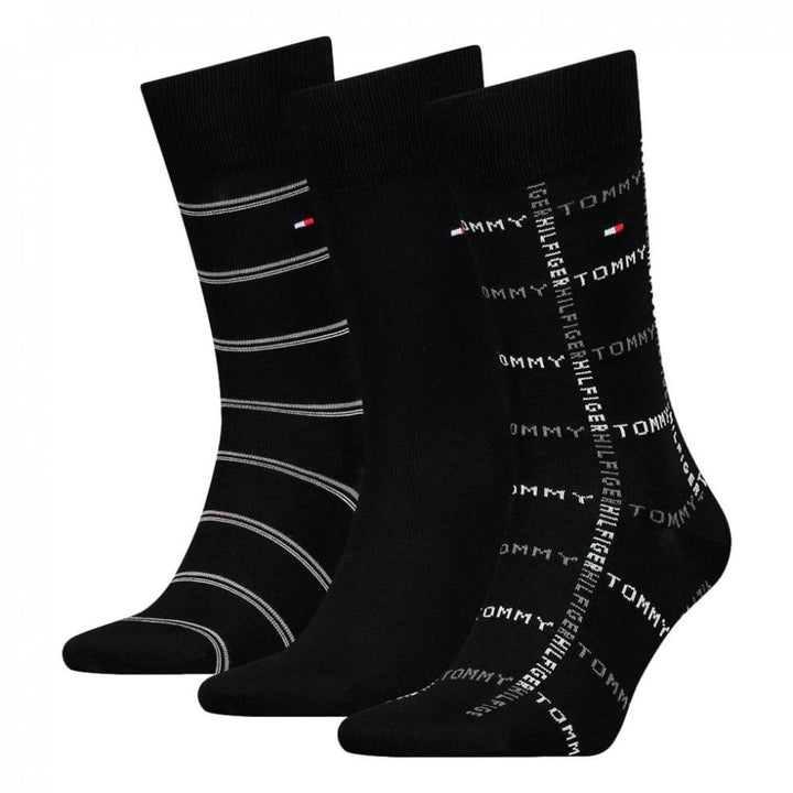Tommy Hilfiger Grid Stripe Giftbox 3 Pack Socks