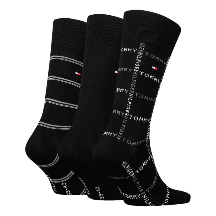 Tommy Hilfiger Grid Stripe Giftbox 3 Pack Socks