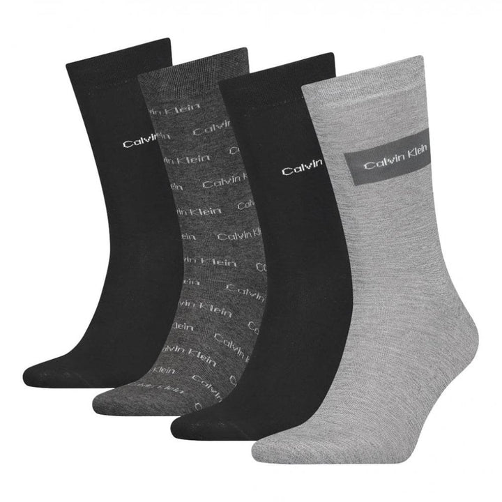 Calvin Klein All Over Logo Giftbox 4 Pack Socks