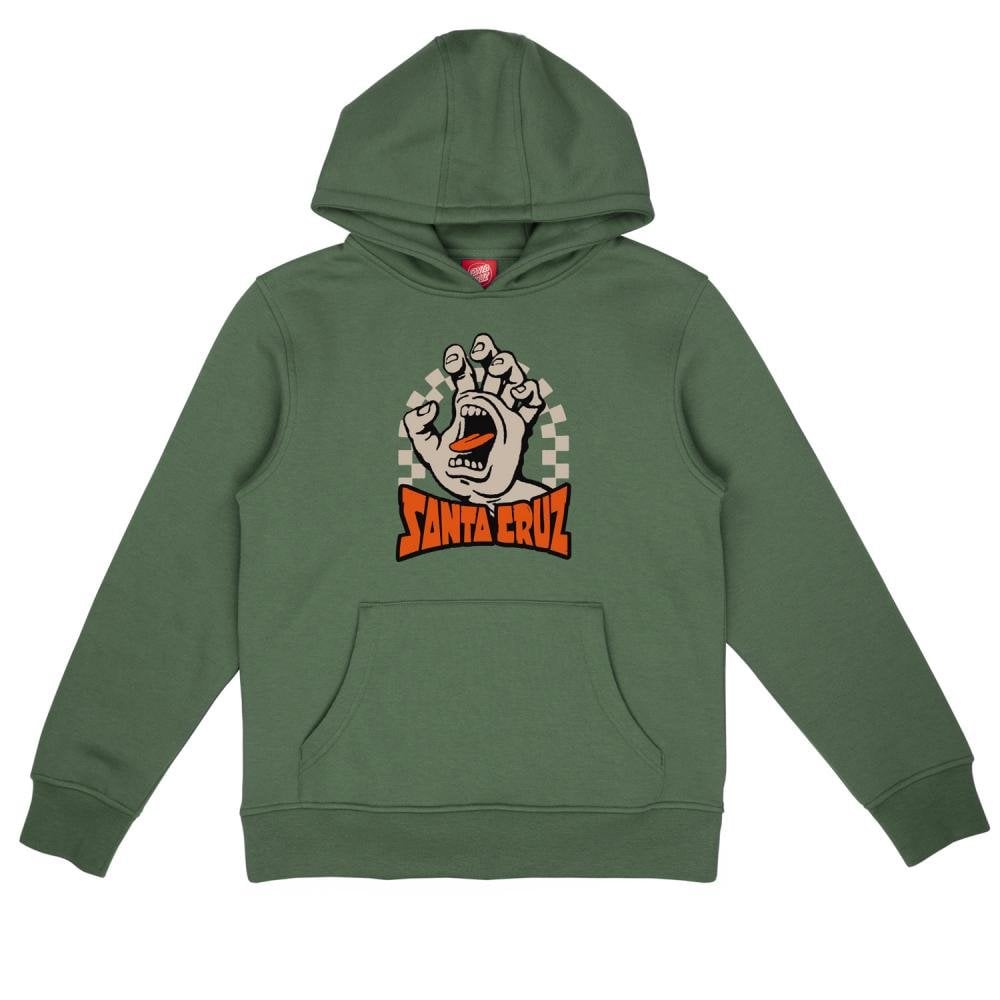 Santa Cruz Youth Check Gateway Hand Front Hoodie