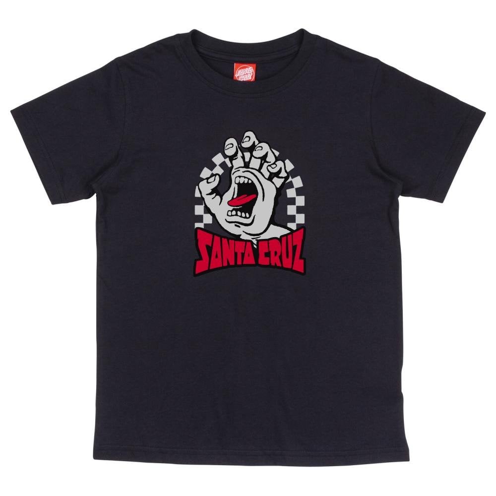Santa Cruz Youth Check Gateway Hand Front T-Shirt