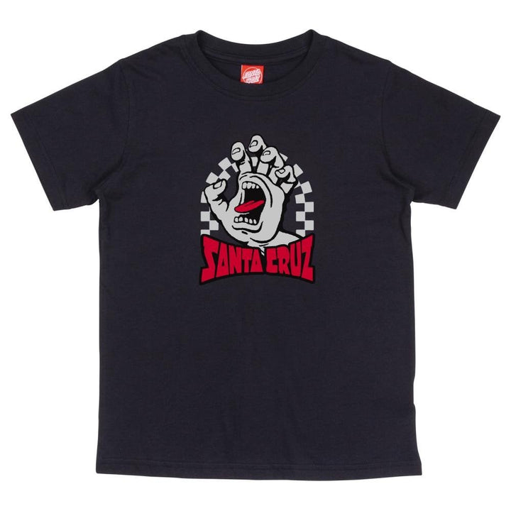 Santa Cruz Youth Check Gateway Hand Front T-Shirt