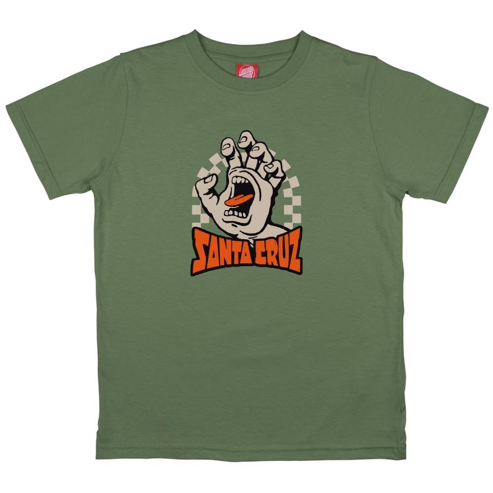 Santa Cruz Youth Check Gateway Hand Front T-Shirt