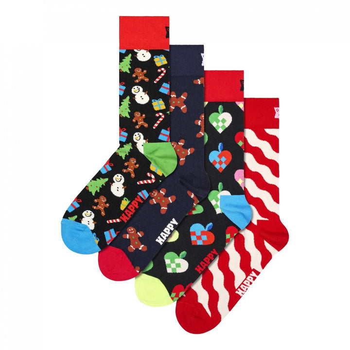 Happy Socks 4-Pack Gingerbread House Socks Gift Set