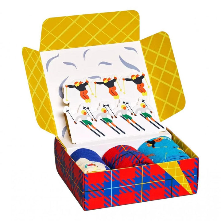 Happy Socks 3-Pack Downhill Skiing Socks Gift Set