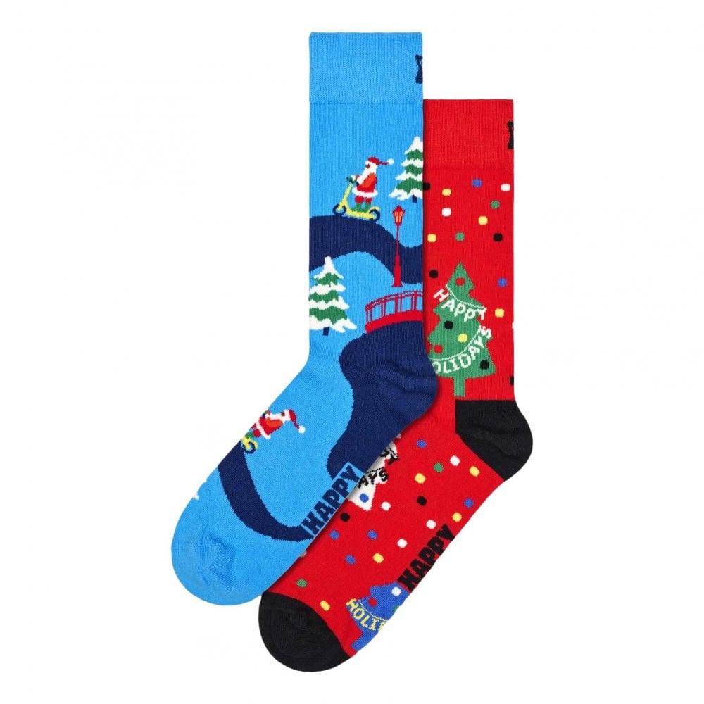 Happy Socks 2-Pack Happy Holidays Socks Gift Set