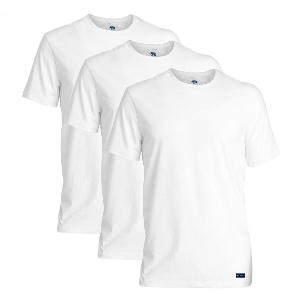 Ted Baker 3 Pack Cotton Stretch Crew Neck Tee