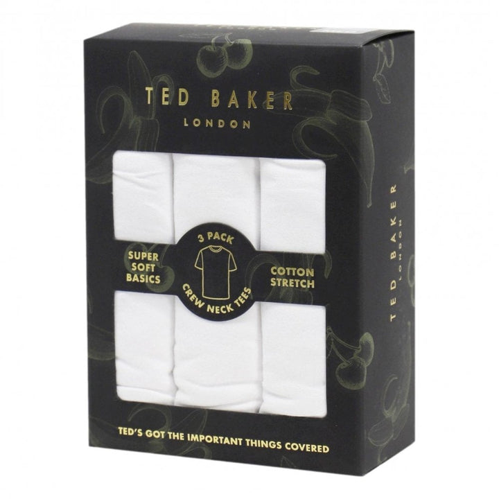 Ted Baker 3 Pack Cotton Stretch Crew Neck Tee