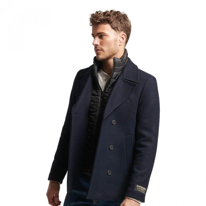 Superdry 2 In 1 Wool Pea Coat Jacket