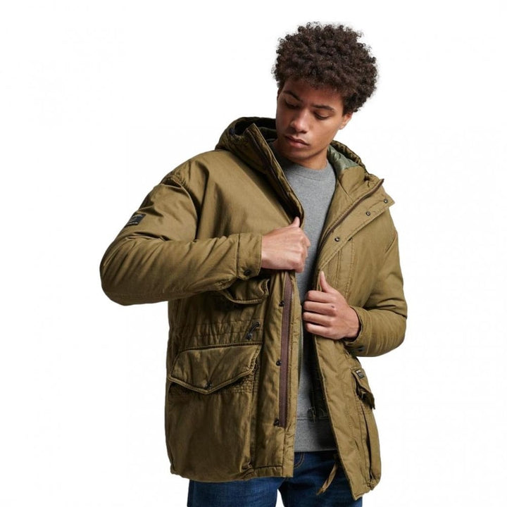Superdry Hooded Cotton Lined Deck Jacket