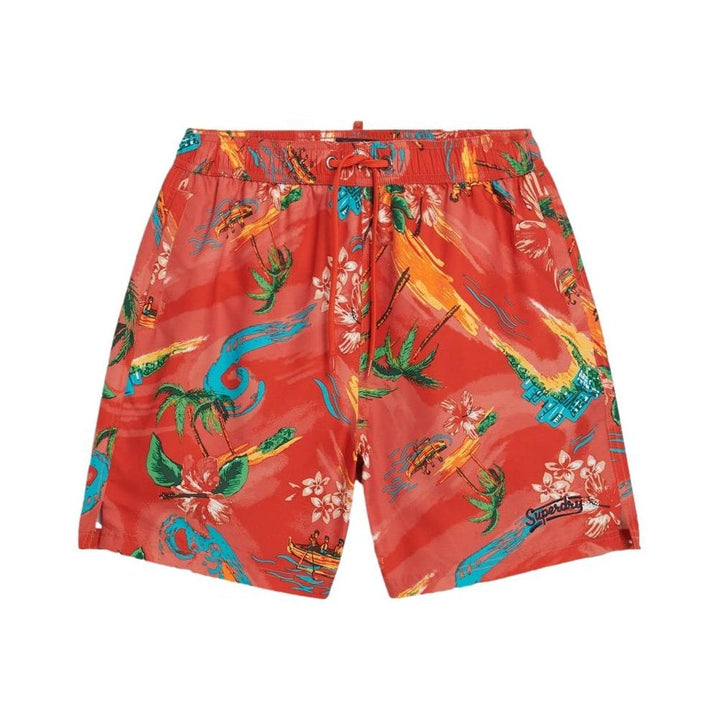Superdry Recycled Hawaiian Print 17" Swim Shorts