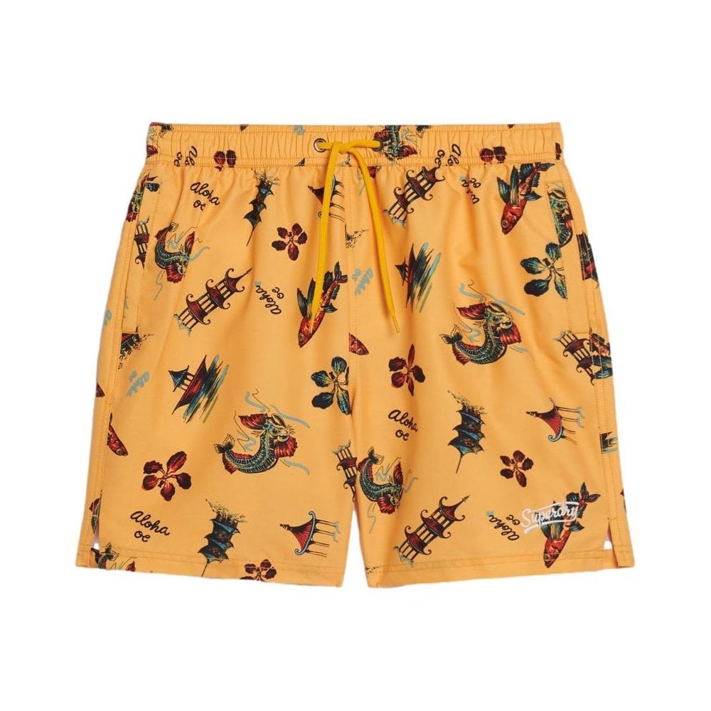 Superdry Recycled Hawaiian Print 17" Swim Shorts