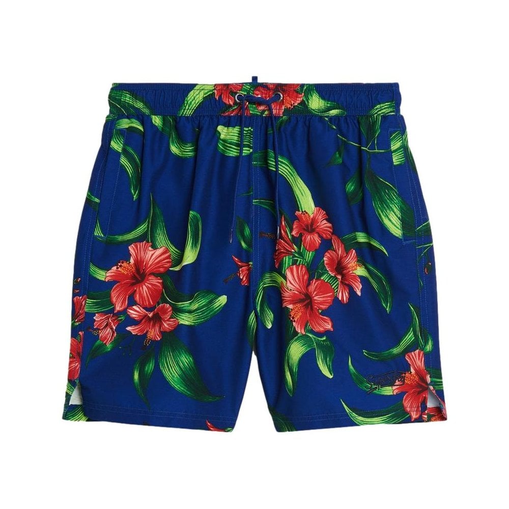 Superdry Recycled Hawaiian Print 17" Swim Shorts