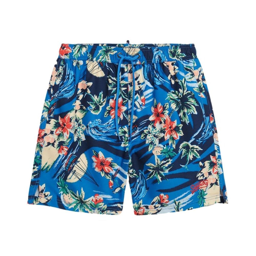 Superdry Recycled Hawaiian Print 17" Swim Shorts