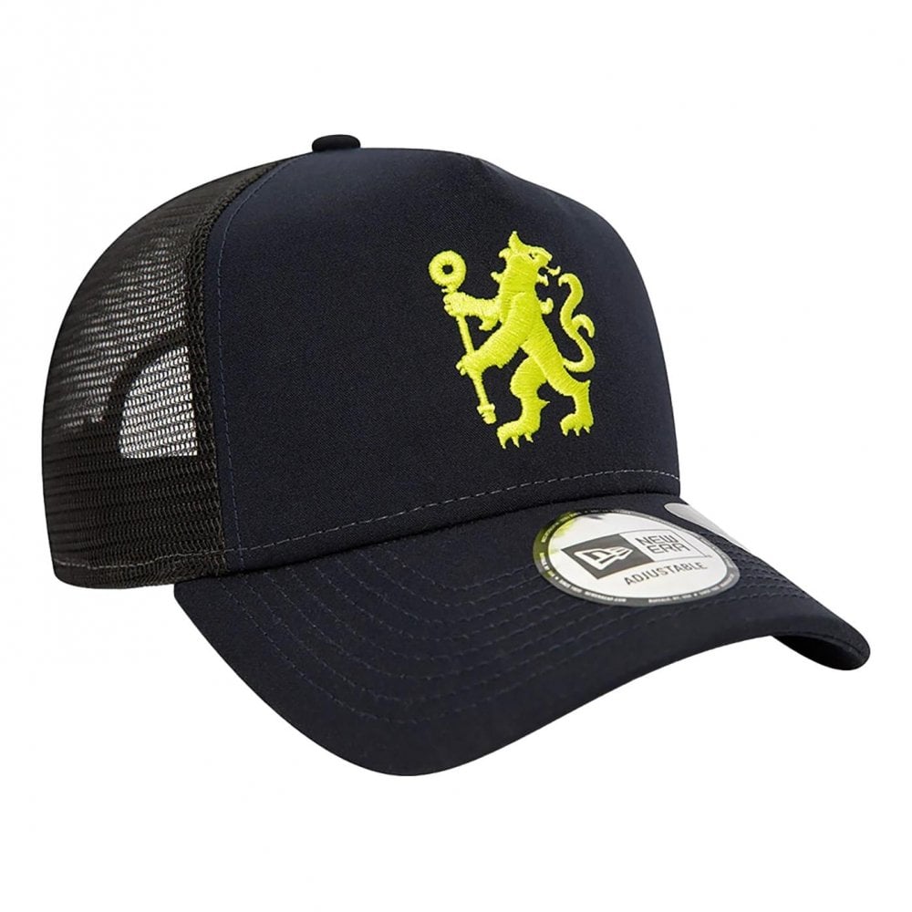 New Era Chelsea Lion Crest Seasonal Pop Repreve E-Frame Trucker Cap