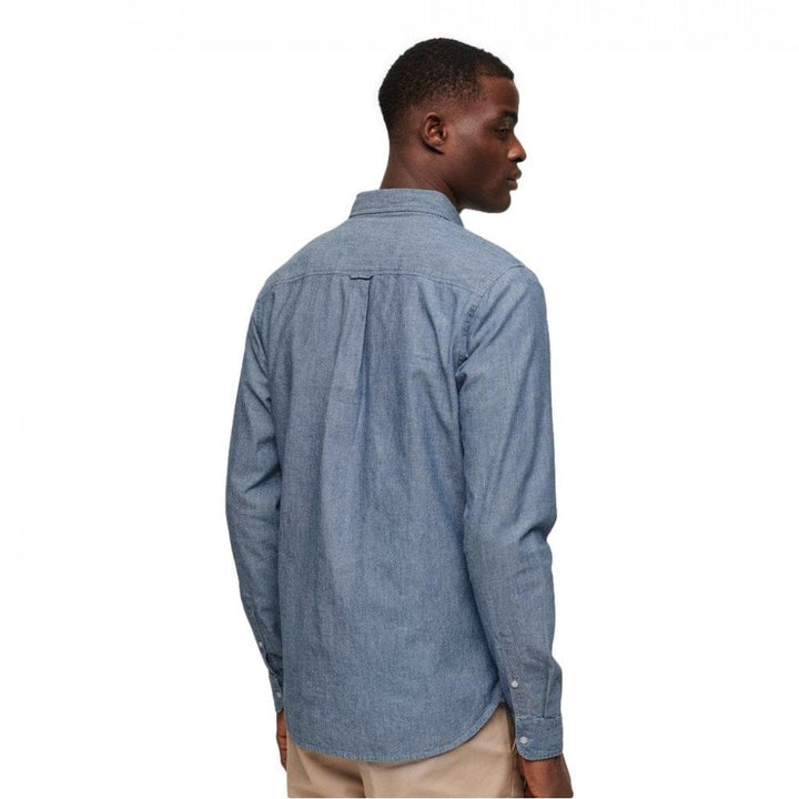 Superdry Cotton Long Sleeve Chambray Shirt