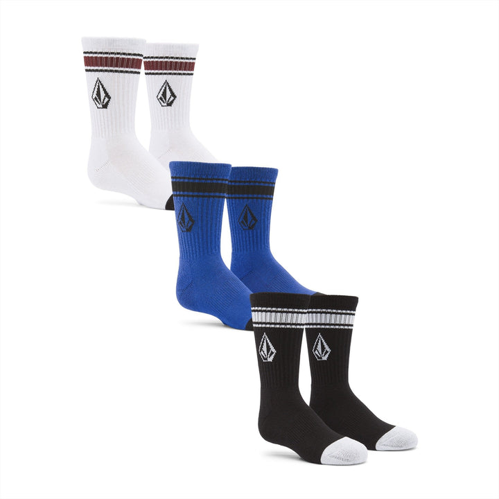 Volcom Full Stone 3 Pack Kids Socks