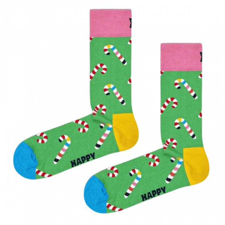 Happy Socks 2-Pack Christmas Cracker Candy Cane Gift Box
