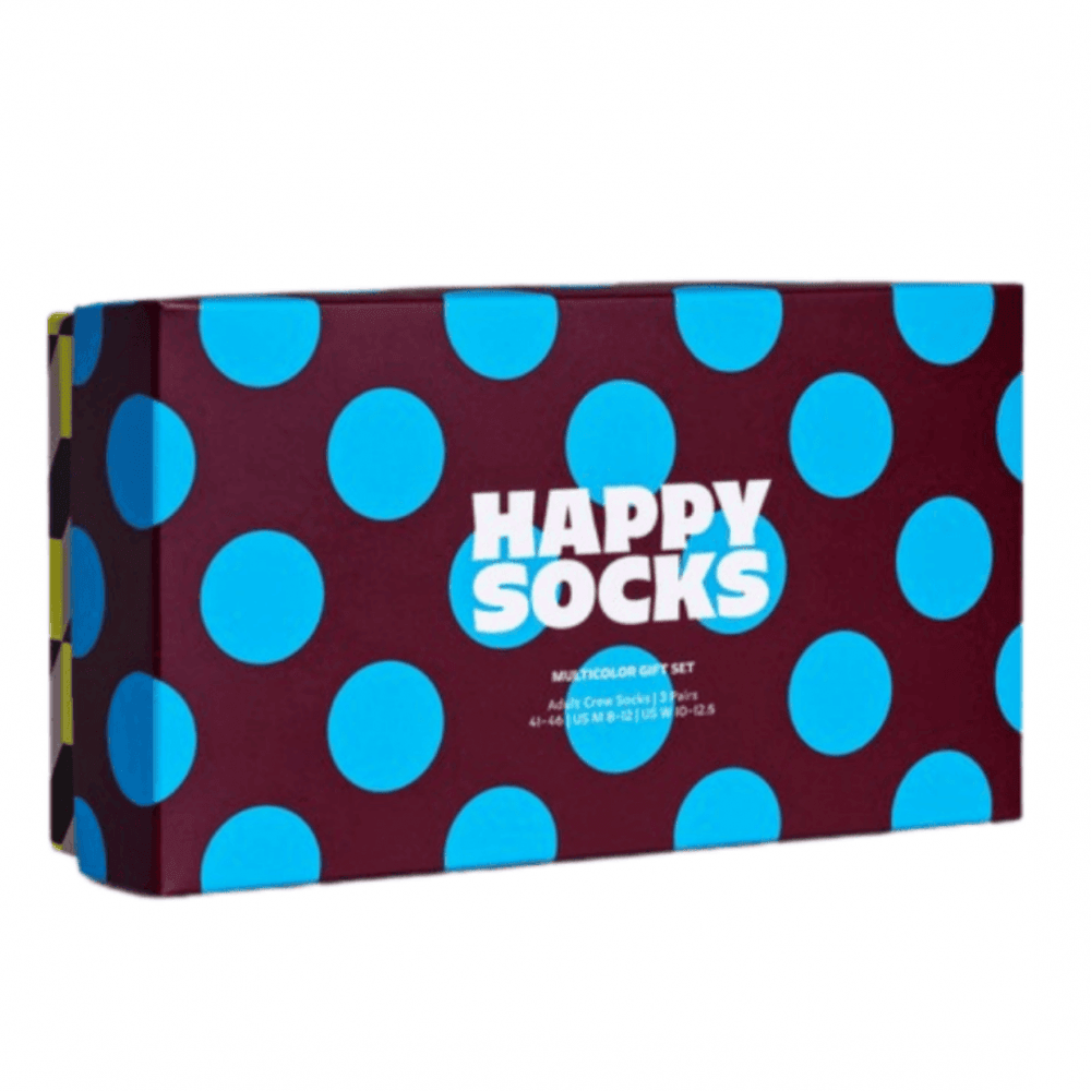 Happy Socks 3-Pack Mulitcolour Gift Set