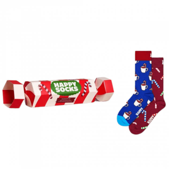 Happy Socks 2-Pack Holiday Striped Cracker Gift Set