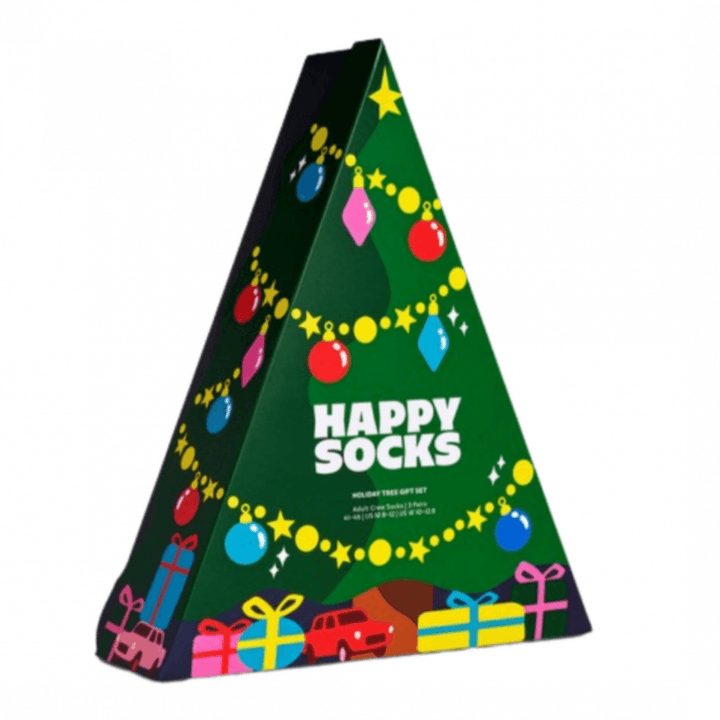 Happy Socks 3-Pack Holiday Tree Gift Set