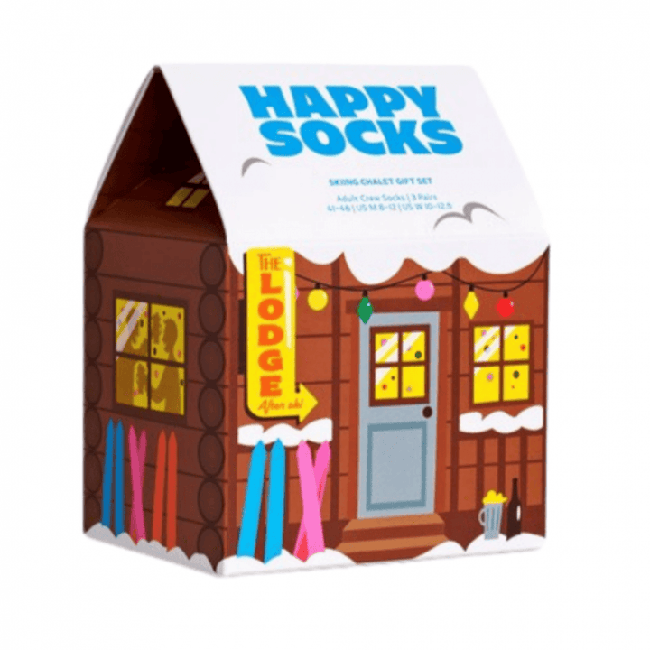 Happy Socks 2-Pack Skiing Chalet Gift Set