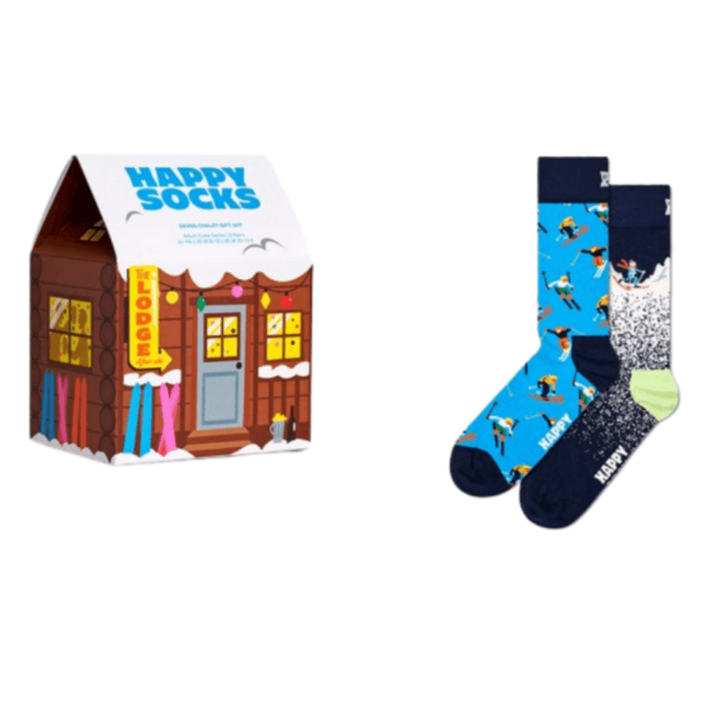 Happy Socks 2-Pack Skiing Chalet Gift Set