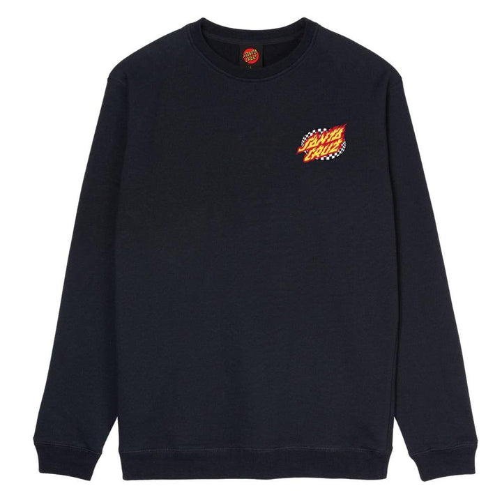 Santa Cruz Oval Check Flame Crew Sweatshirt