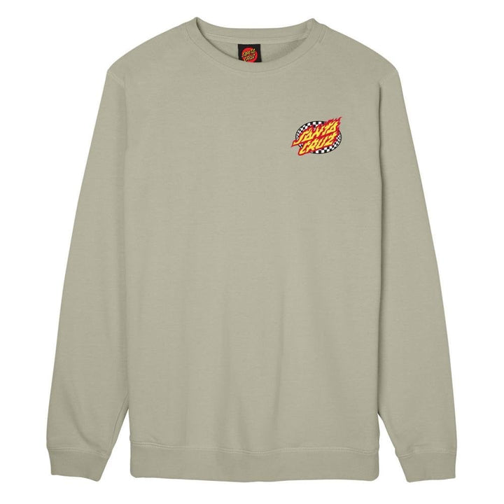 Santa Cruz Oval Check Flame Crew Sweatshirt