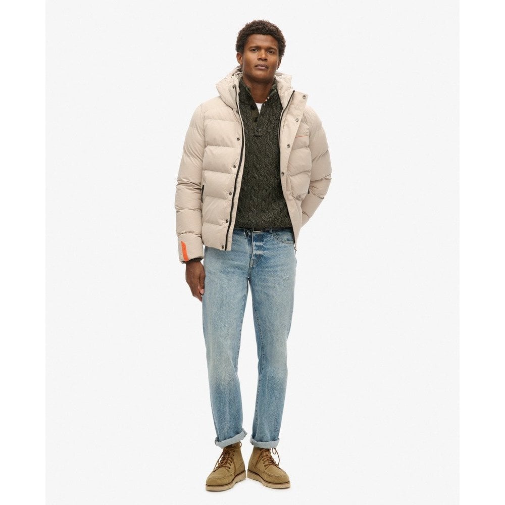 Superdry Hooded Microfibre Sports Puffer Jacket