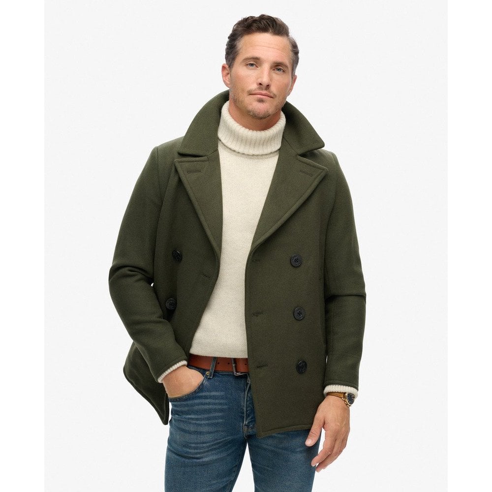 Superdry The Merchant Store Wool Pea Coat