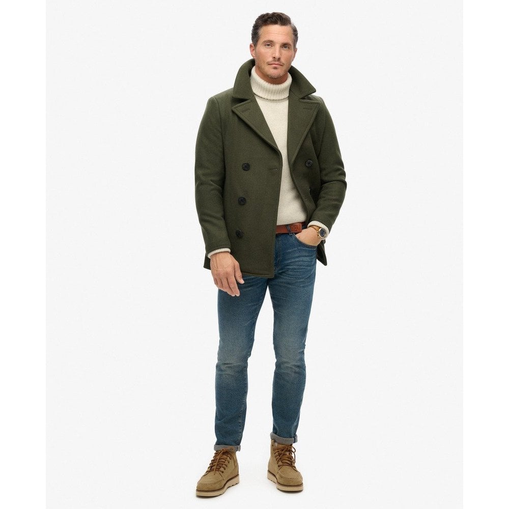 Superdry The Merchant Store Wool Pea Coat