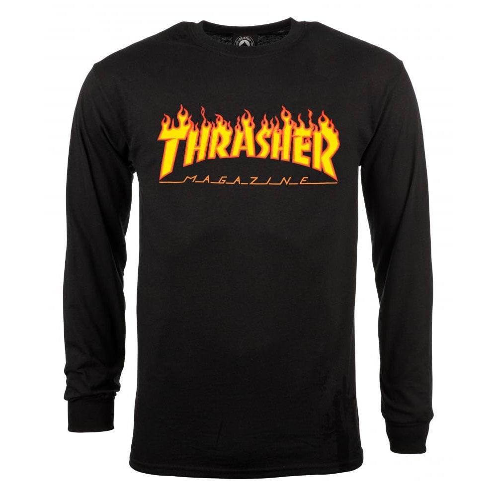 Thrasher Flame Logo Long Sleeved T-Shirt