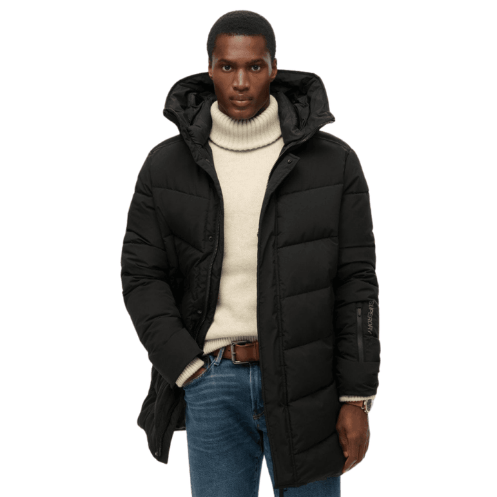 Superdry City Chevron Padded Parka Coat