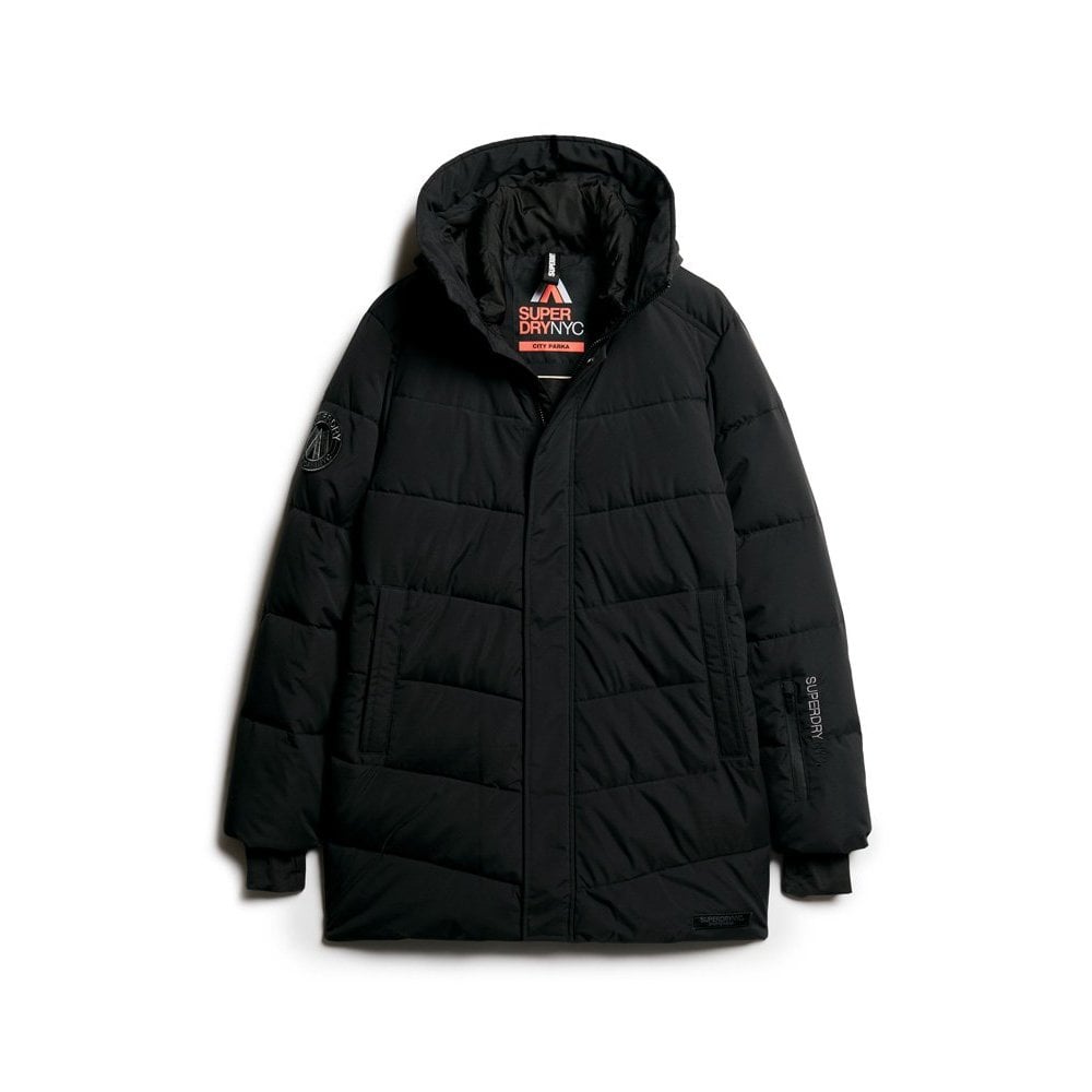 Superdry City Chevron Padded Parka Coat