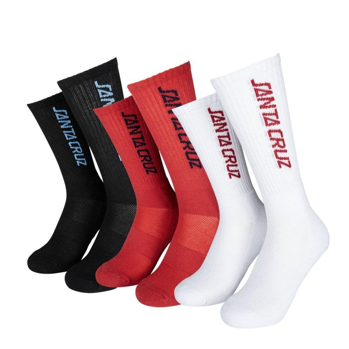 Santa Cruz Strip 3 Pack Socks
