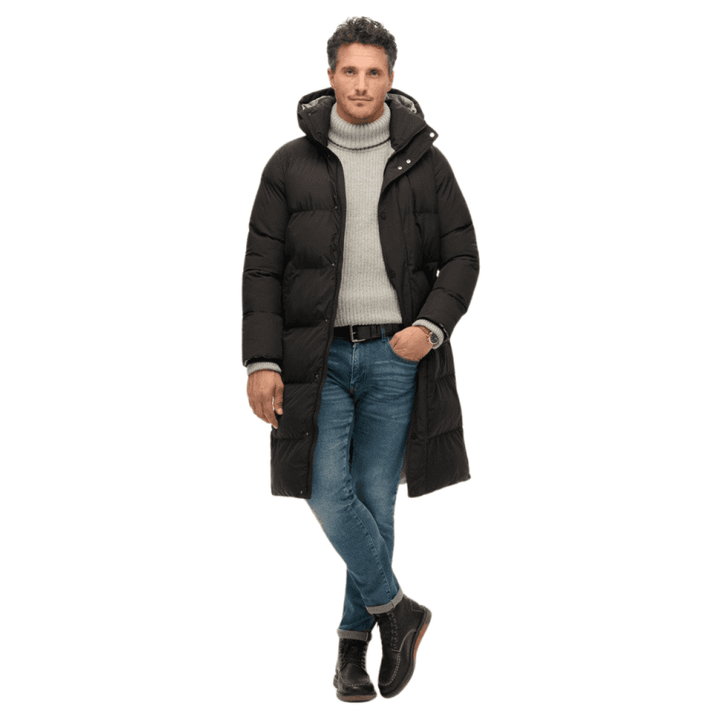 Superdry Longline Hooded Puffer Coat