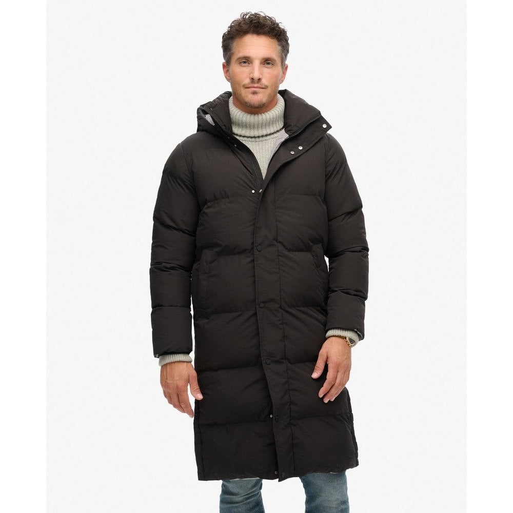 Superdry Longline Hooded Puffer Coat