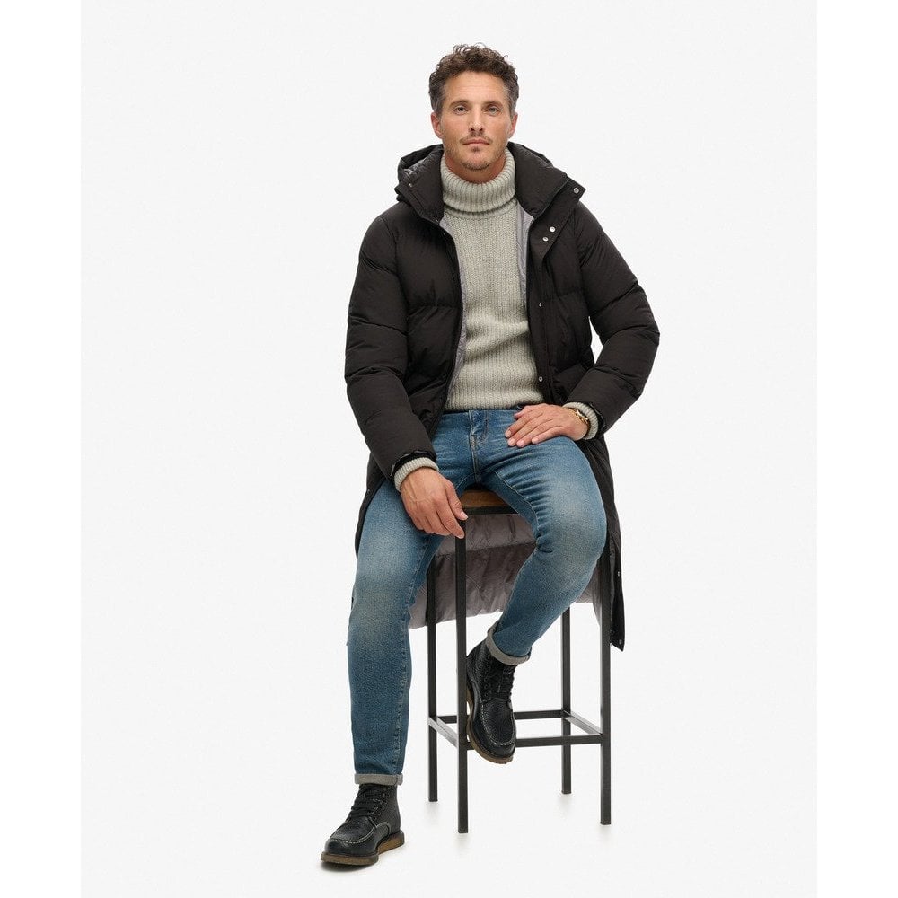 Superdry Longline Hooded Puffer Coat