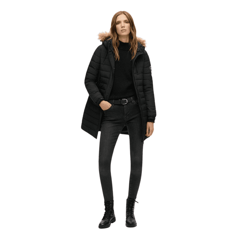 Superdry Fuji Hooded Mid Length Puffer Coat