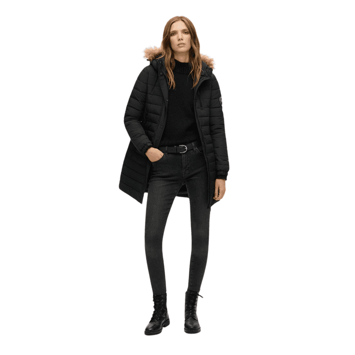 Superdry Fuji Hooded Mid Length Puffer Coat