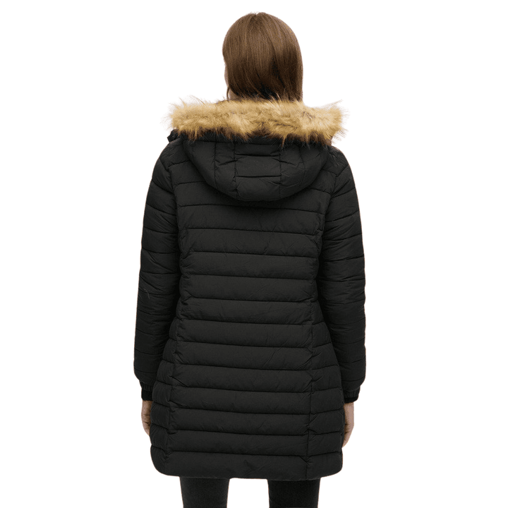 Superdry Fuji Hooded Mid Length Puffer Coat