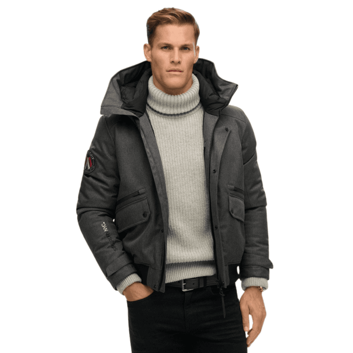 Superdry City Tweed Padded Bomber Jacket