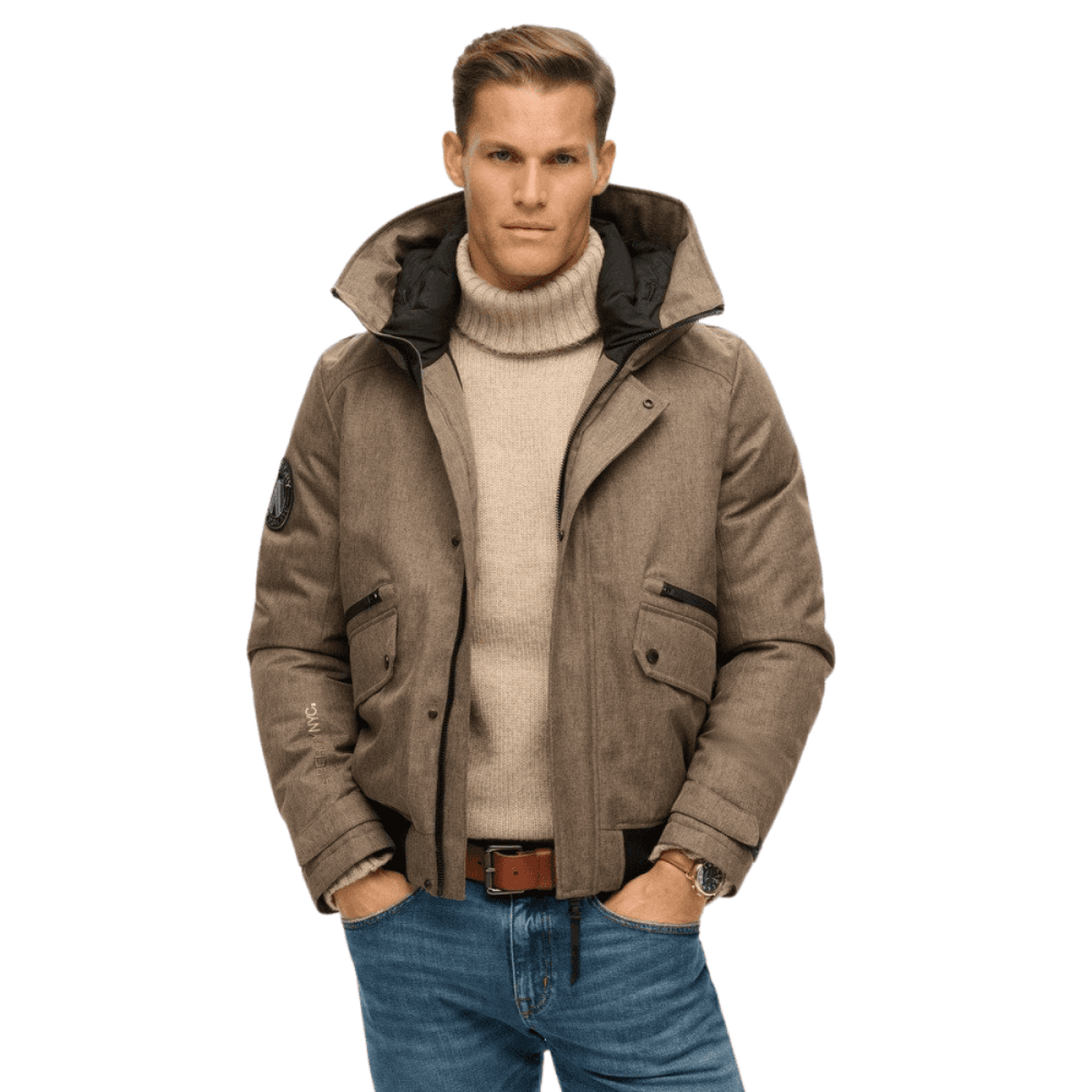 Superdry City Tweed Padded Bomber Jacket