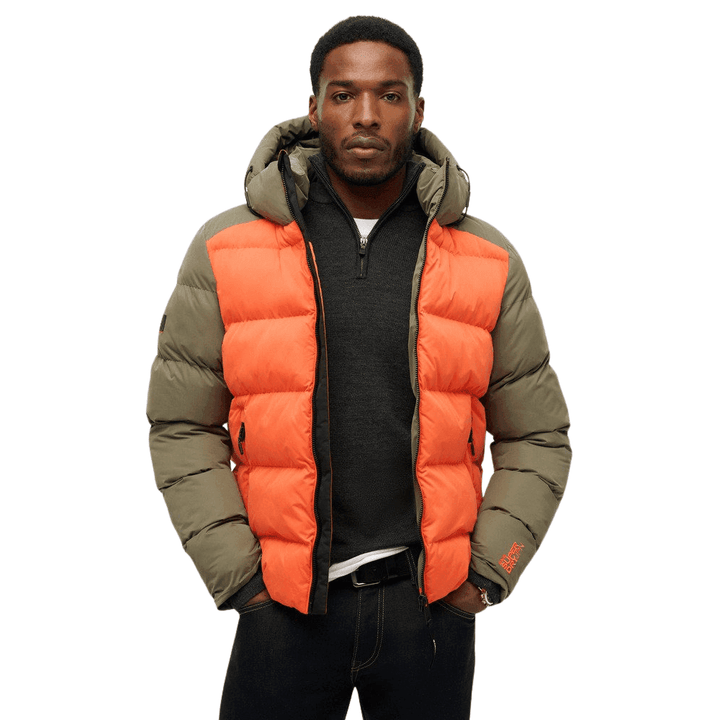 Superdry Hood Colour Block Sport Puffer