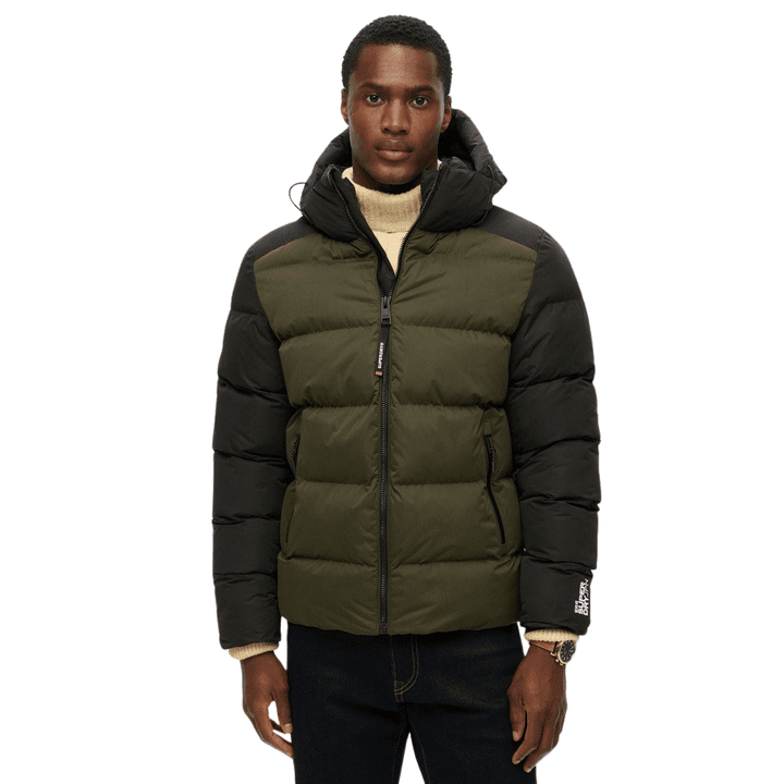 Superdry Hood Colour Block Sport Puffer
